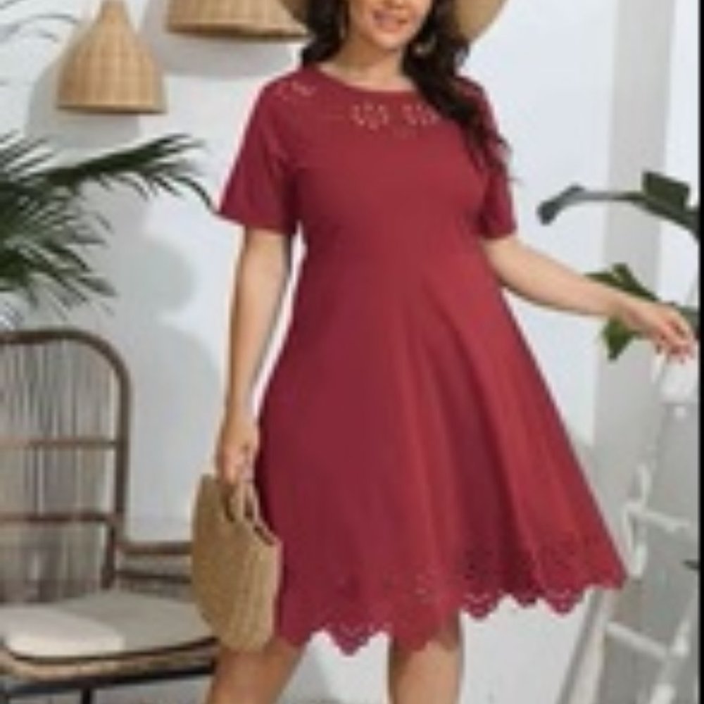 Deep Red "Brighten Your Day" dress